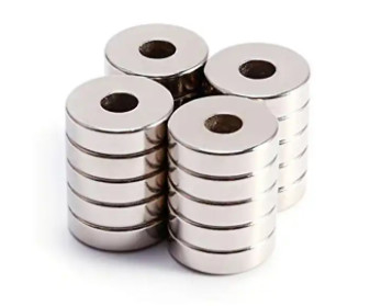 Neodymium Disc Countersunk Hole Magnets , NiCuNi Coating N52 Neo Magnetic Ring