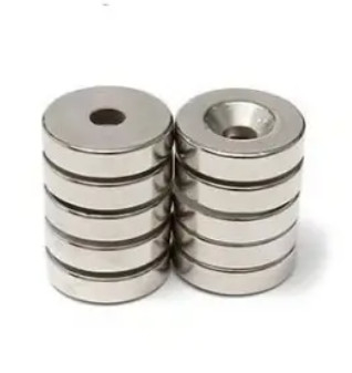Square NdFeB Permanent Magnets Neodymium Magnets With Countersunk Holes