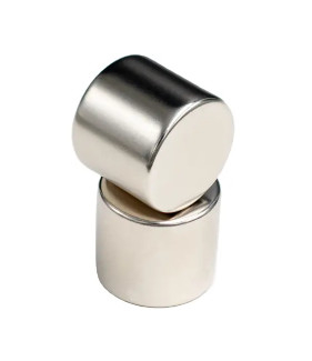 Customized Neodymium Cylinder Magnets Ni-Cu-Ni Coating ISO14001 Approved