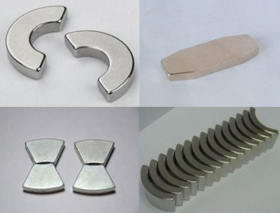 Zn Coating Arc NdFeB Magnets N35-N52  ISO14001 Custom Shaped Magnets